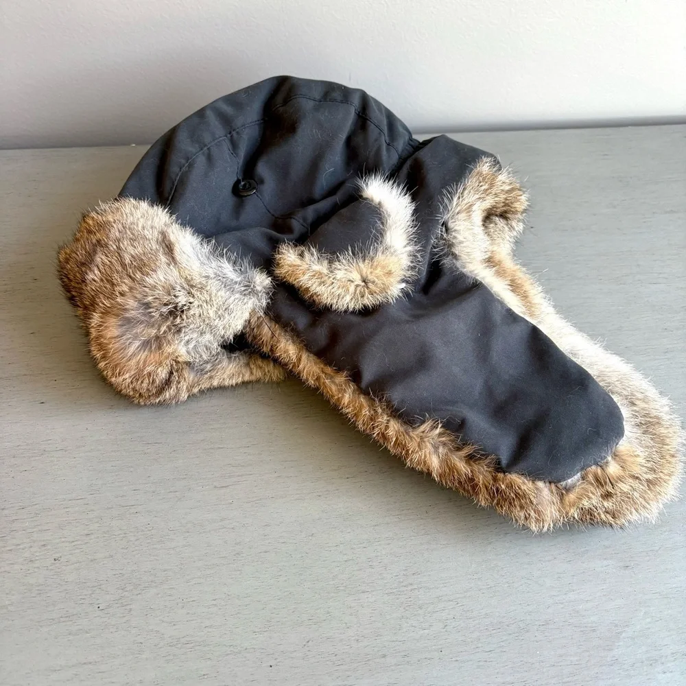 Weatherproof Kids Bomber Tapper Hat Rabbit Fur-Lined Trapper YOUTH Medium
